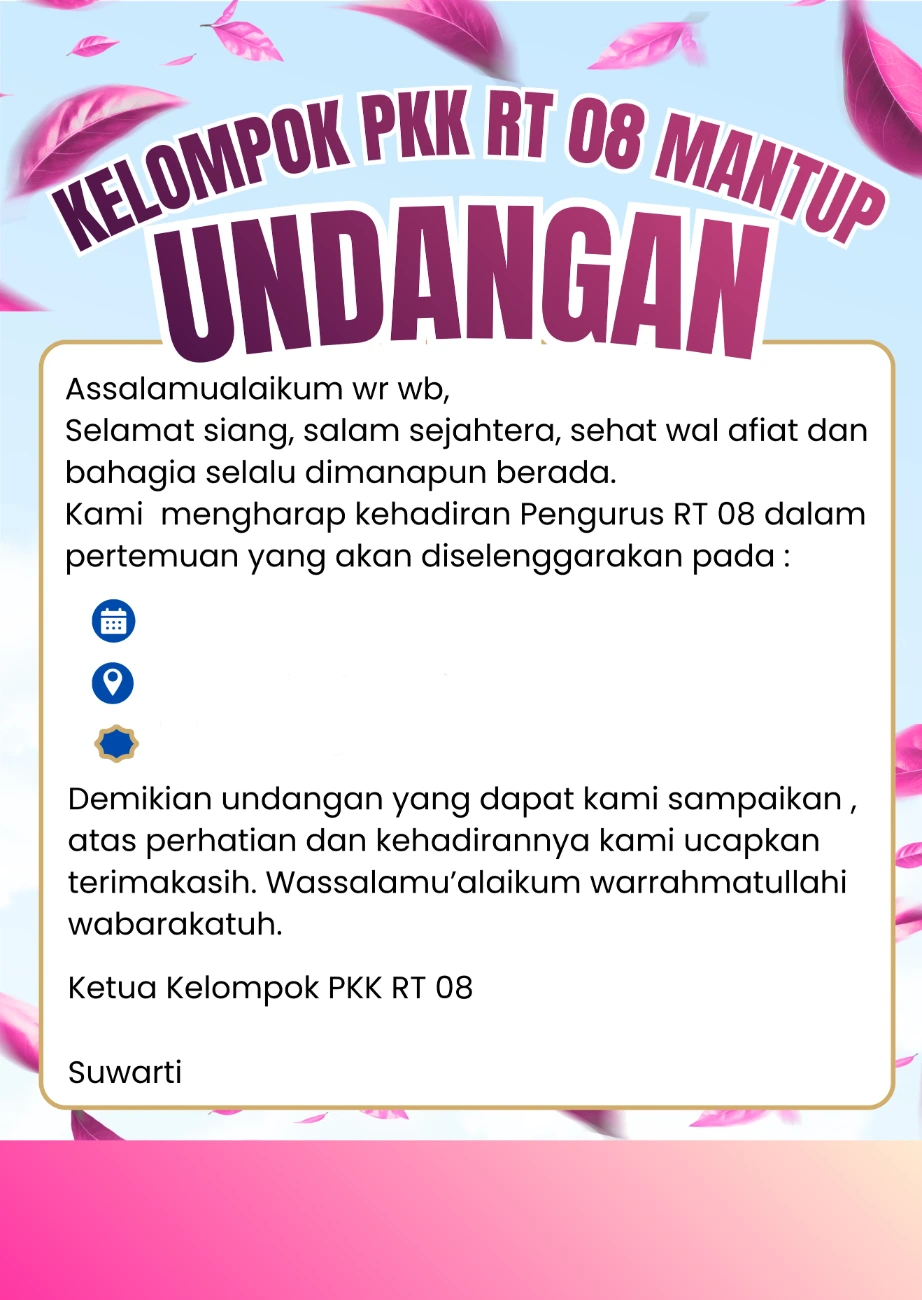 Template Rapat Pengurus PKK